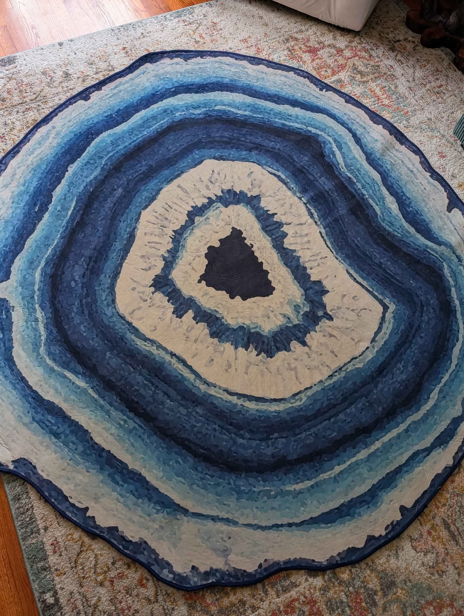 Blue Agate Geode Round Rug - Area Rugs - Allen Park, Michigan ...