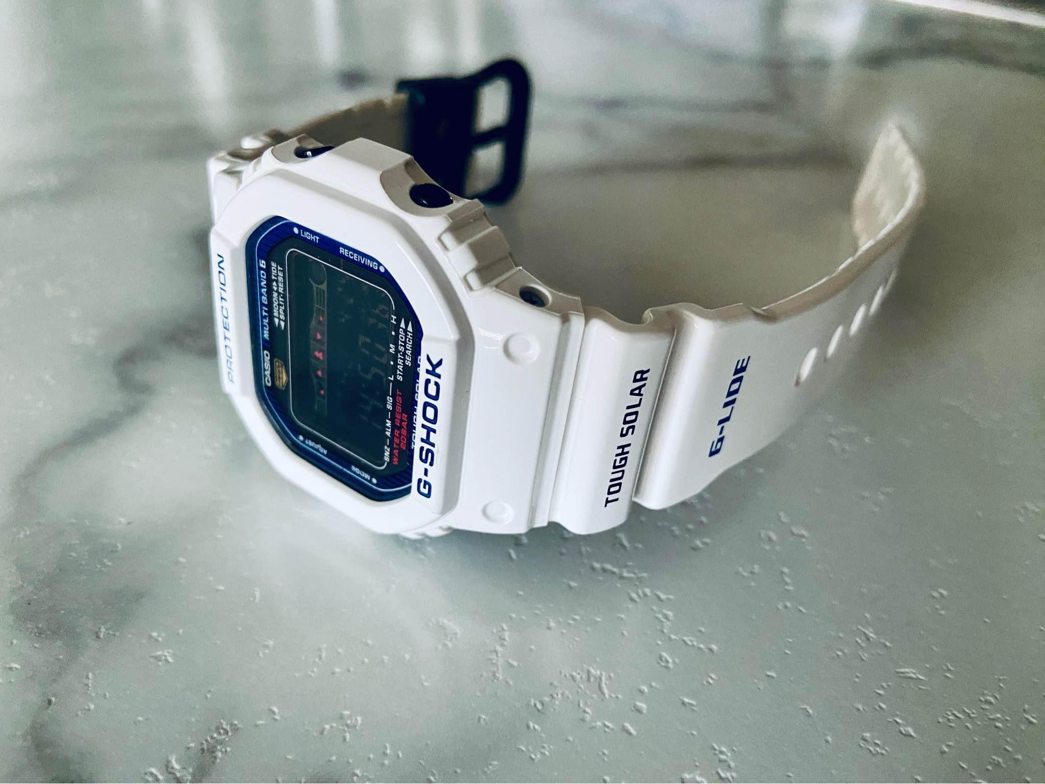 Rare* CASIO G-SHOCK G-LIDE GWX-5600C-7JF Solar Radio Tide Graph 