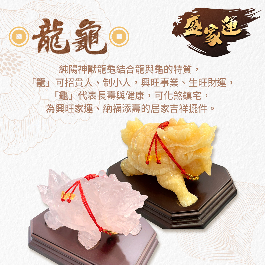 🐉🏠【興旺家運的風水寶器——龍龜】 ✨龍龜為純陽神獸，能鎮宅化煞