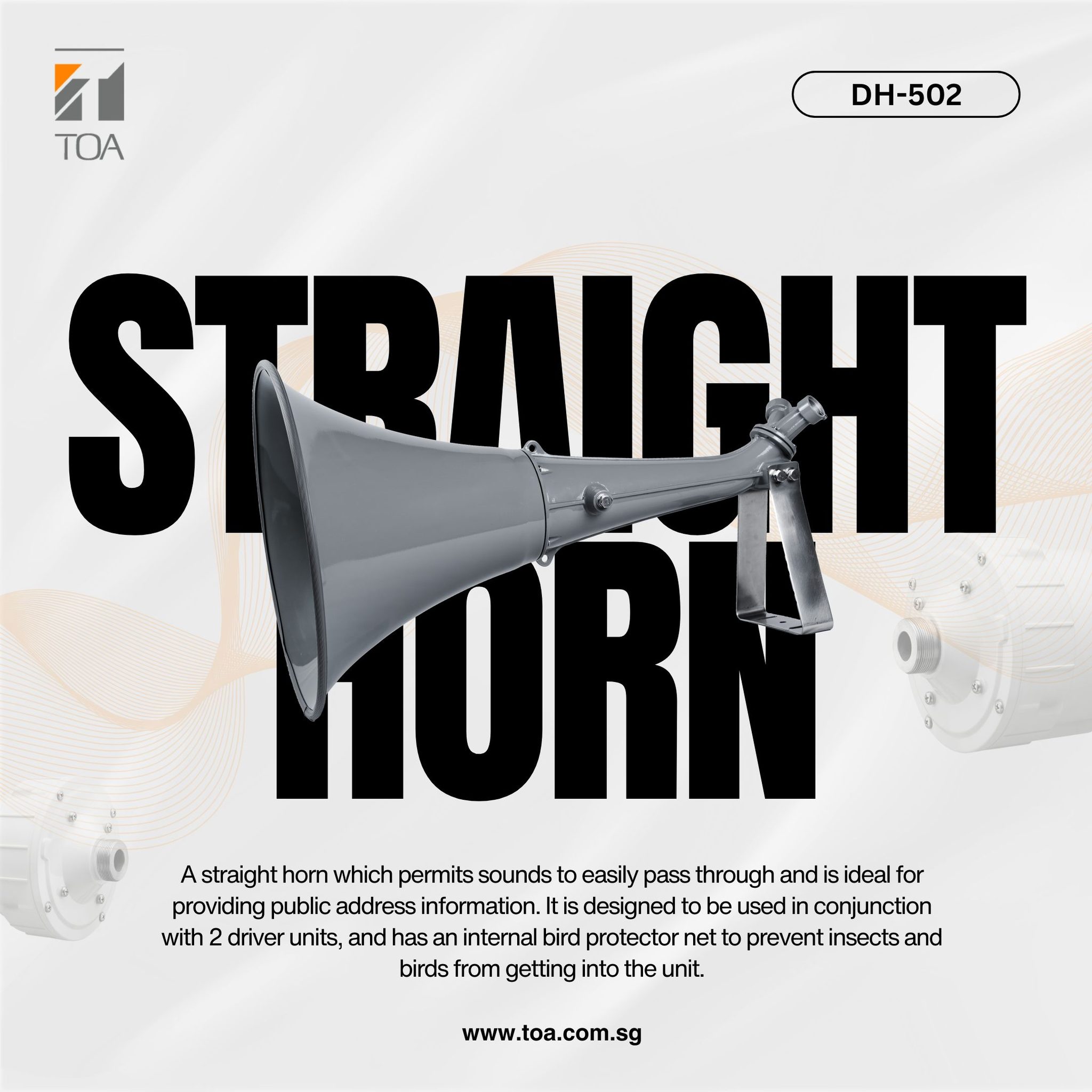 TOA - Introducing the latest DH-502 Straight Horn, delivers powerful ...