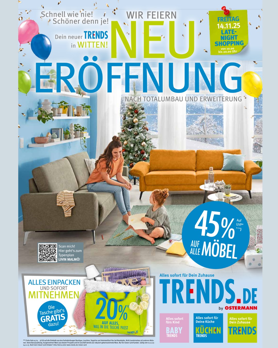 🎉 Wir feiern Neueröffnung in Witten! 🎉 Nach Totalumbau und Erweiterung ist es endlich so weit – Euer neuer TRENDS by OSTERMANN öffnet wieder die Türen! 💚 Freut Euch auf: ✨ 45 %
