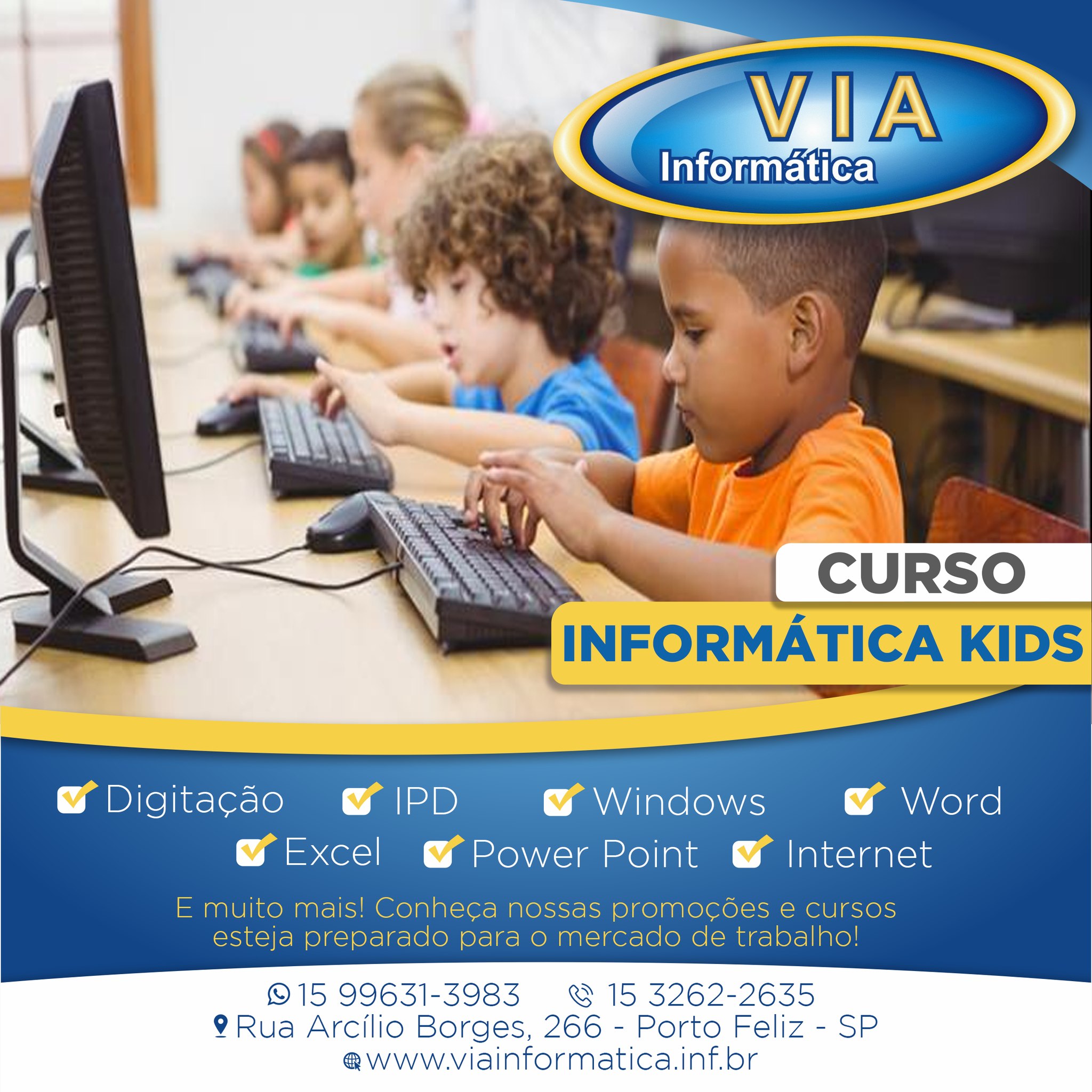 VIA - 🔵𝐂𝐮𝐫𝐬𝐨 - 𝐈𝐧𝐟𝐨𝐫𝐦á𝐭𝐢𝐜𝐚 𝐊𝐢𝐝𝐬 O curso de Informática Kids prepara ...