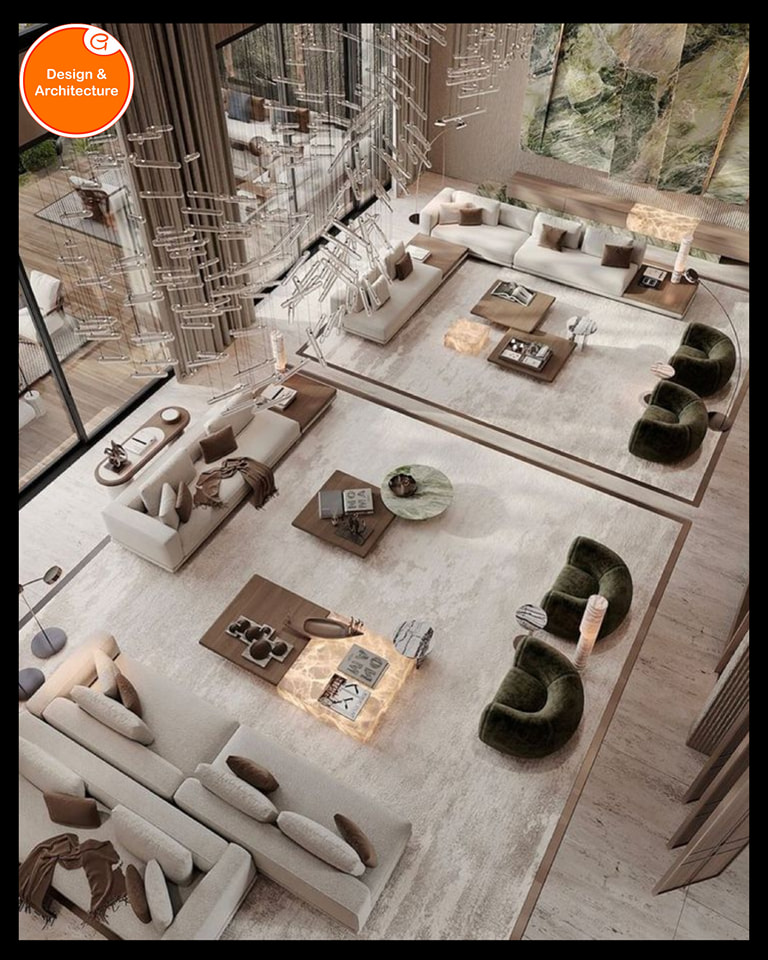 Design - This luxurious double-height living space epitomizes modern ...