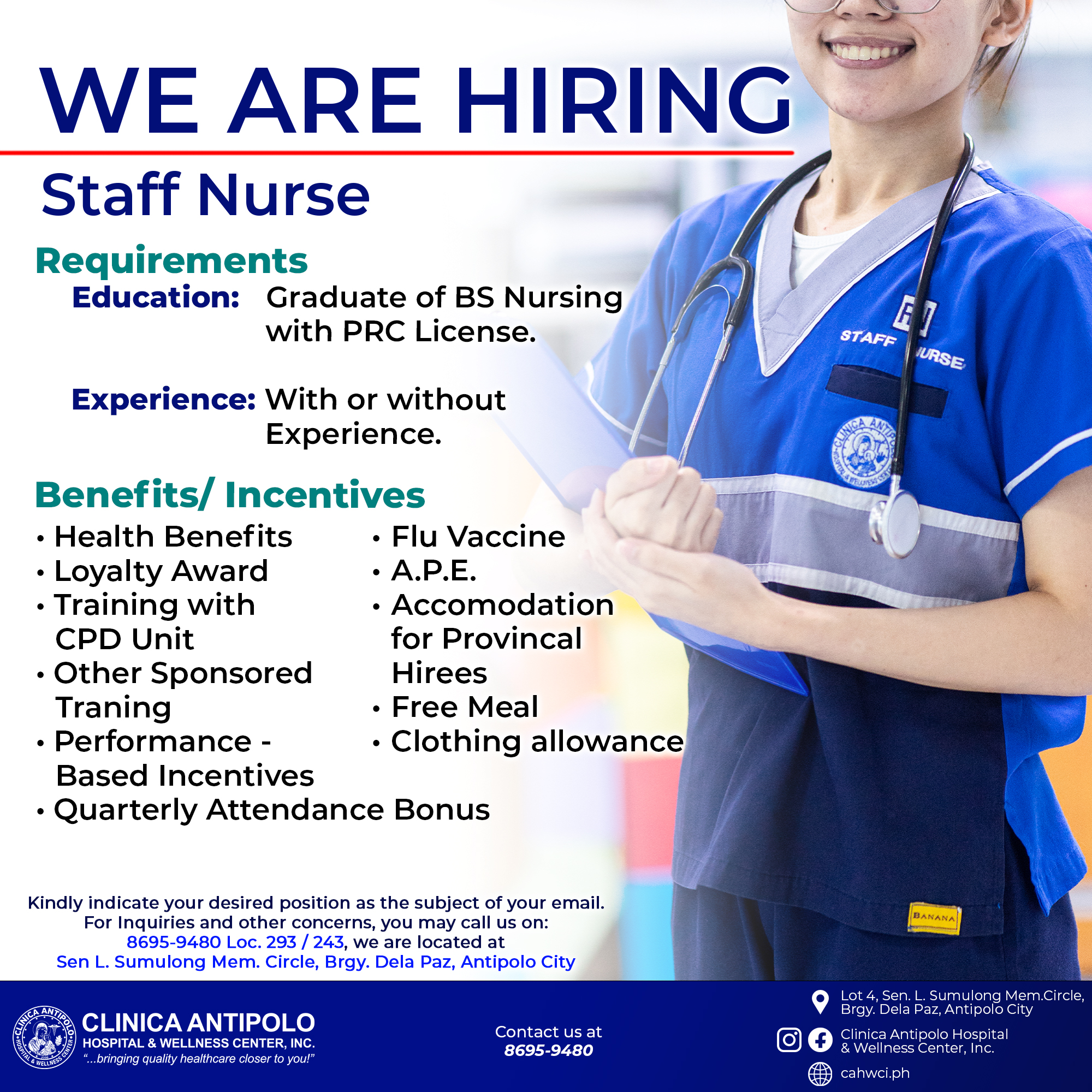 👤👃👂... - Clinica Antipolo Hospital & Wellness Center, Inc. | Facebook