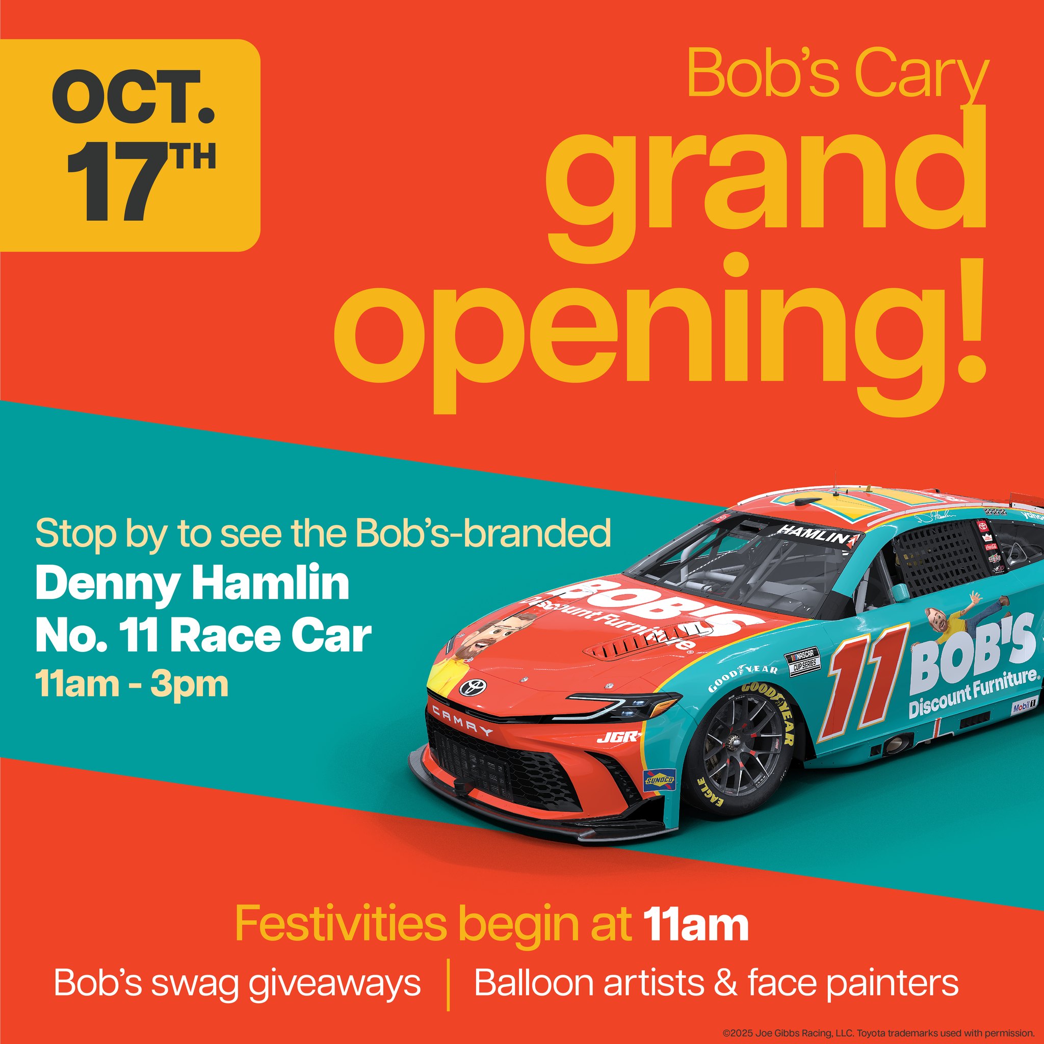 Head to the Bob's Discount Furniture grand opening in Jacksonville