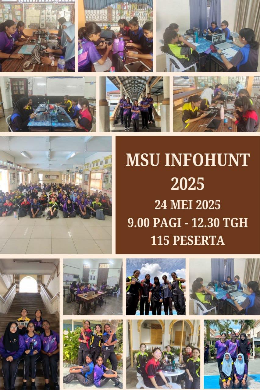 SMK - MSU INFOHUNT 2025 TARIKH: 24 MEI 2025 BIL PESERTA: 115 ORANG MASA ...