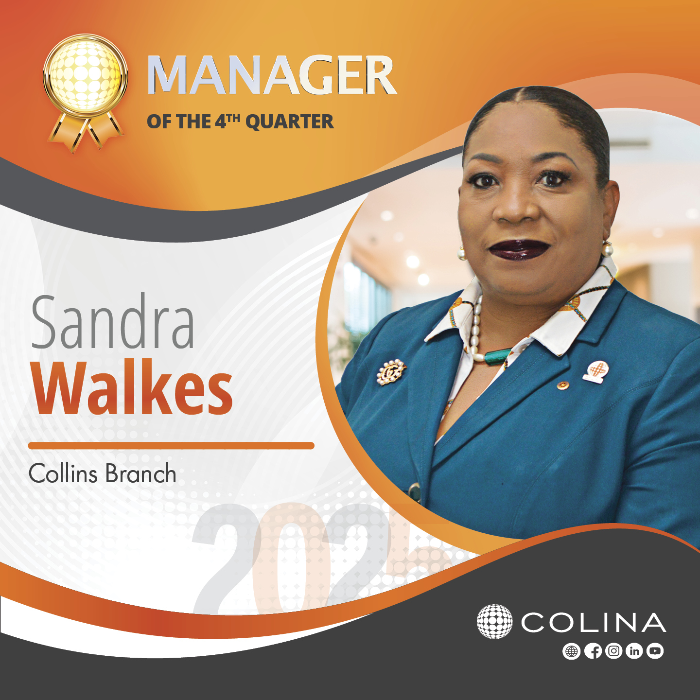 Colina - Congratulations to our Manager of the 4th Quarter! Your ...