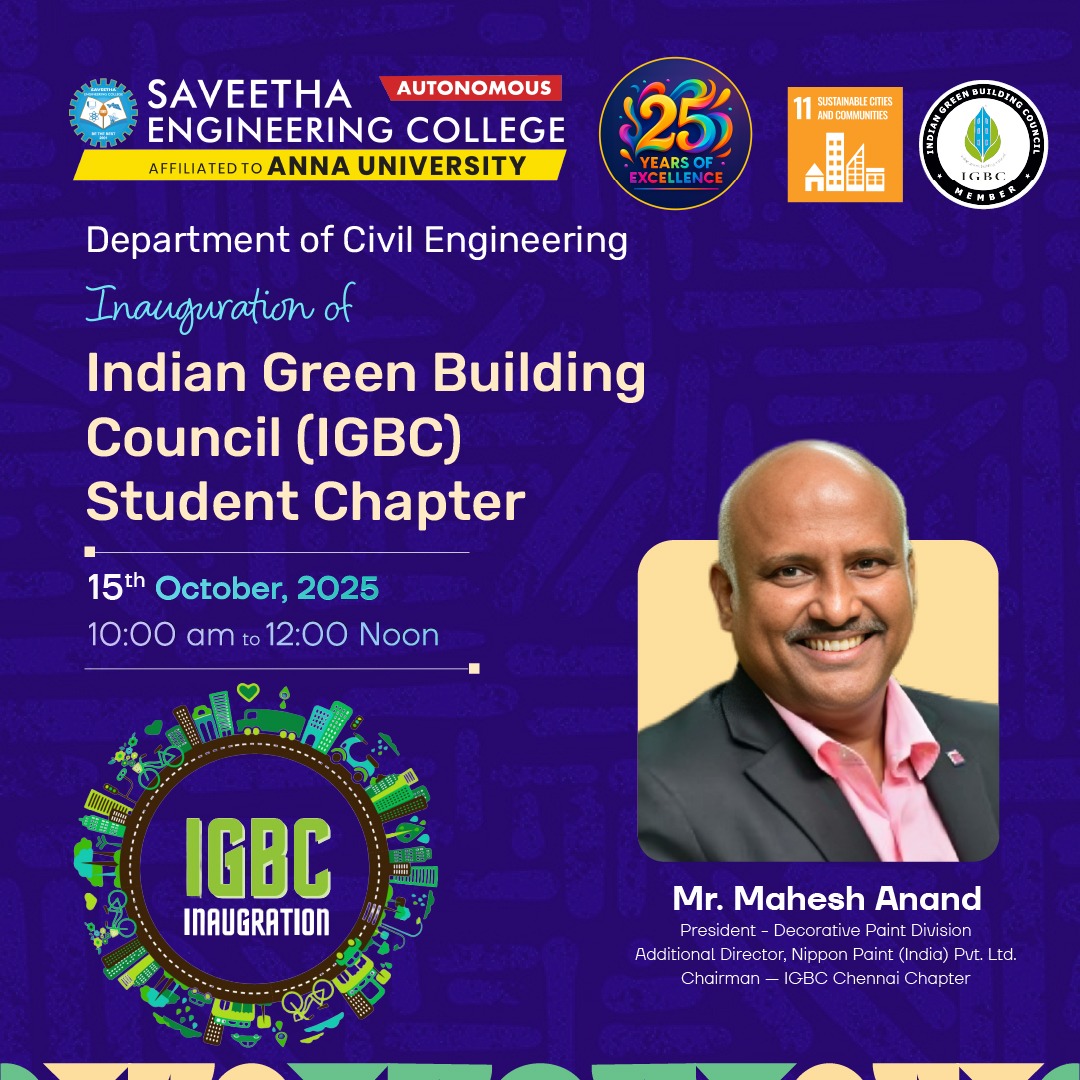 Saveetha - 🏙️🌿 The Department of Civil Engineering at Saveetha ...