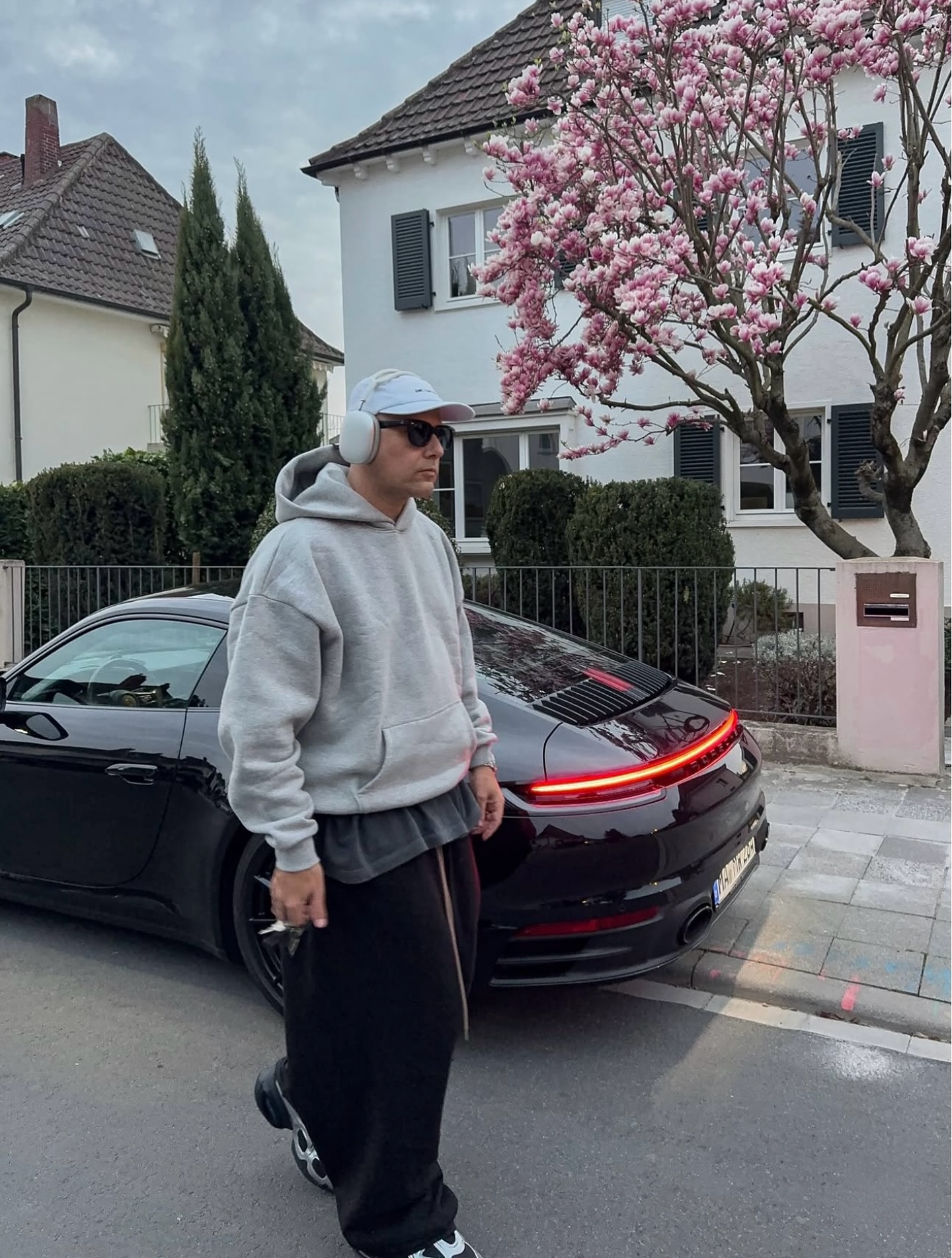 alexxwalther wearing the Grey Cozy Hoodie www.sweatscollective.com