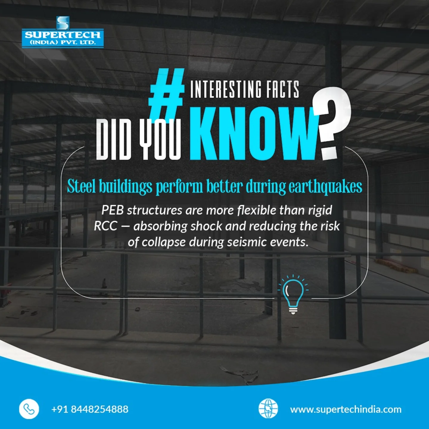 Supertech - 💡 Did You Know? Steel buildings outperform traditional RCC ...