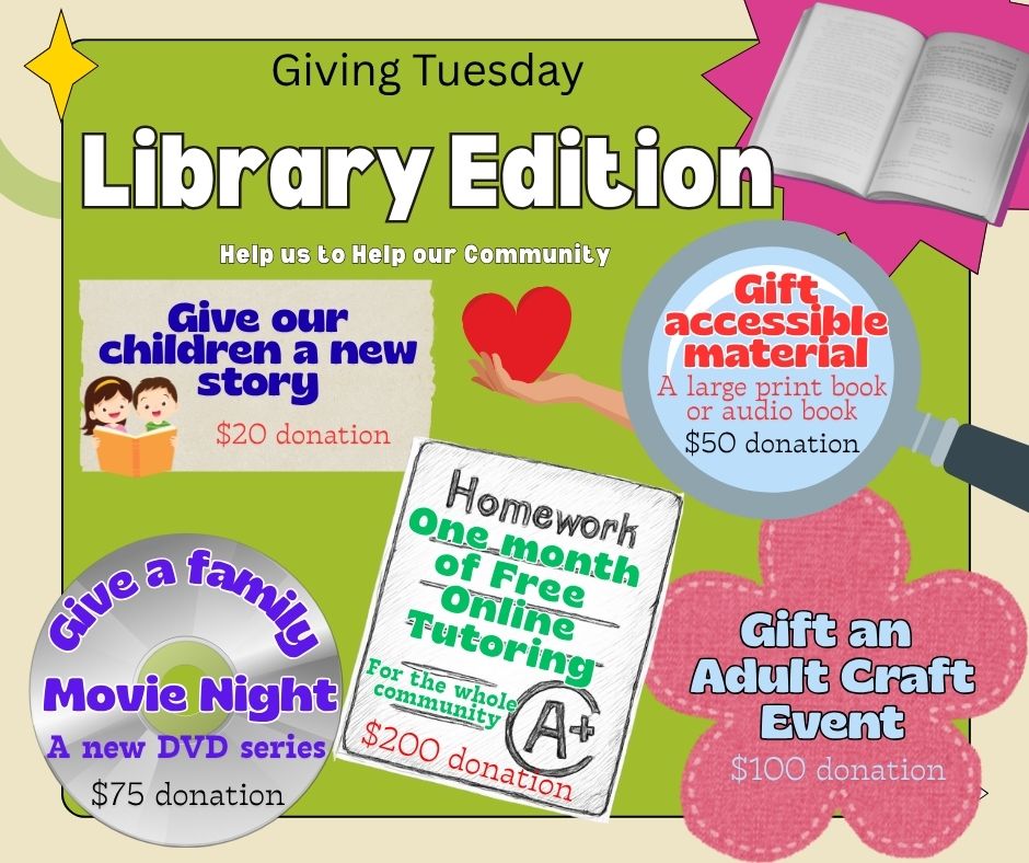 Next week is Giving Tuesday, a... - Hanover Public Library | Facebook