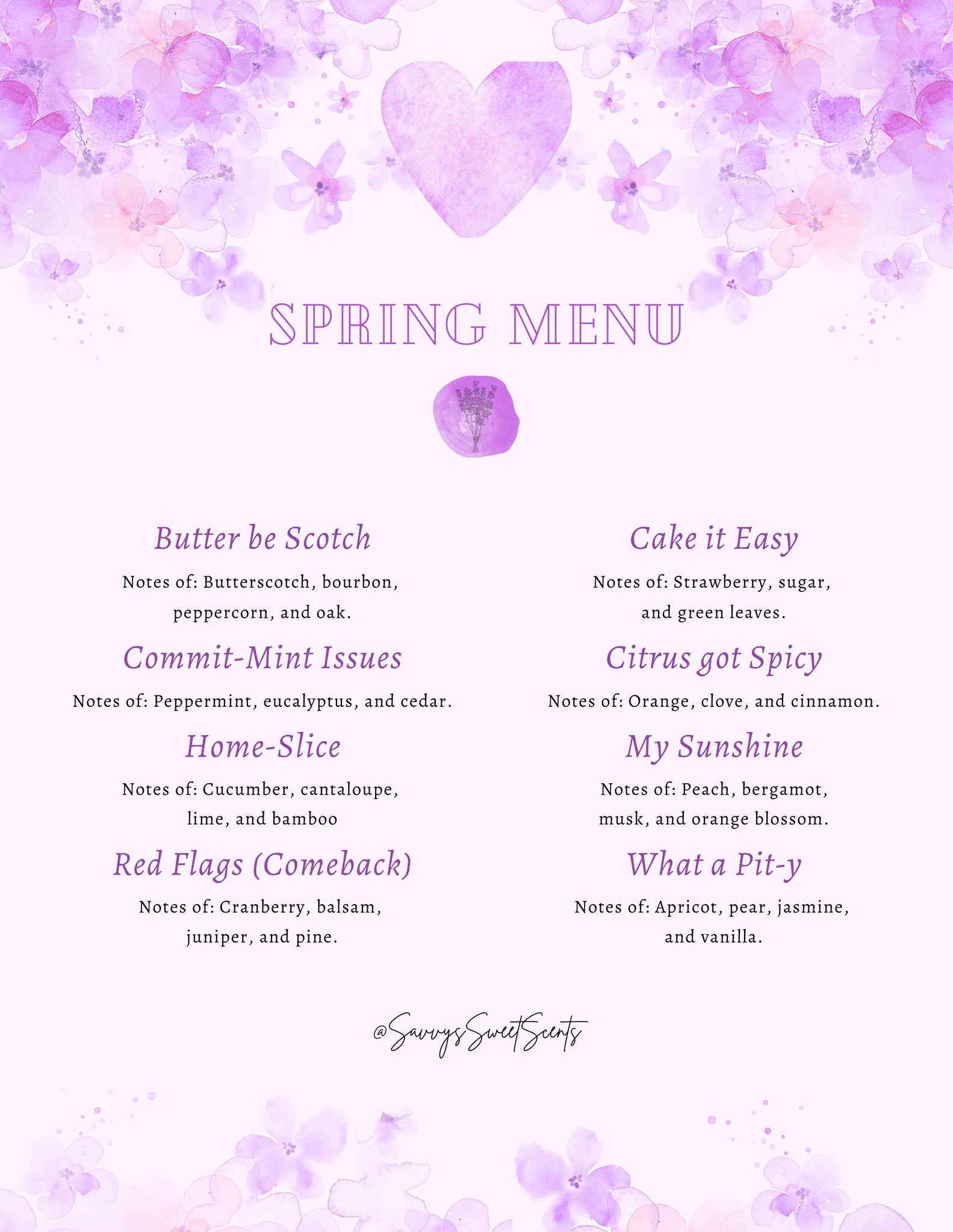 Savvy's - What you've been waiting for... our 𝖲𝗉𝗋𝗂𝗇𝗀 𝖬𝖾𝗇𝗎 💜 𝘊𝘰𝘮𝘪𝘯𝘨 ...