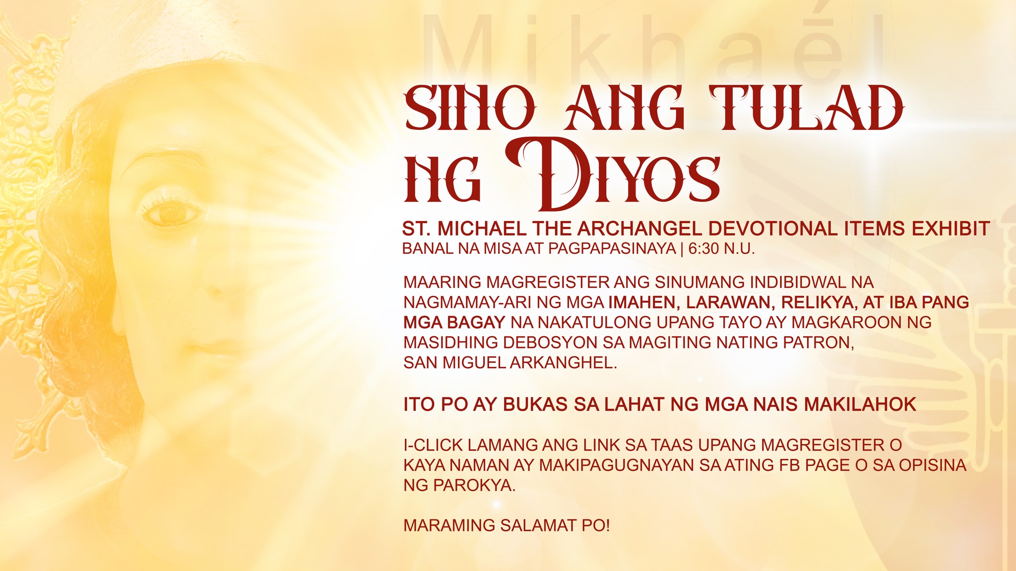 St. - SINO ANG TULAD NG DIYOS? - St. Michael the Archangel Devotional ...