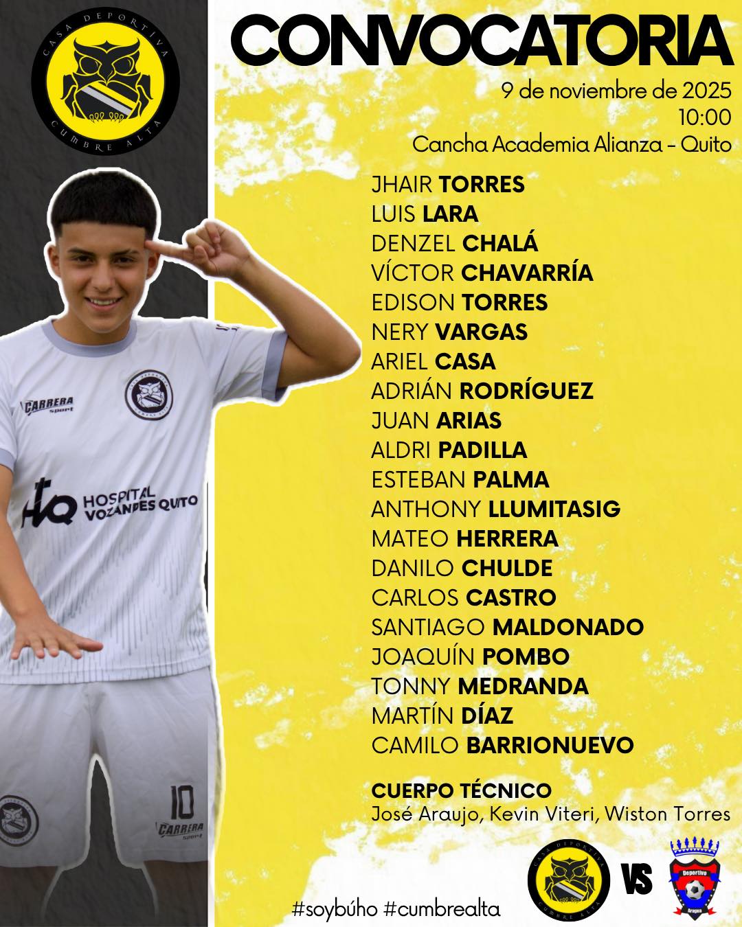 Casa - 📋⚽CONVOCADOS⚽📋 Estos son los jugadores citados para el ...