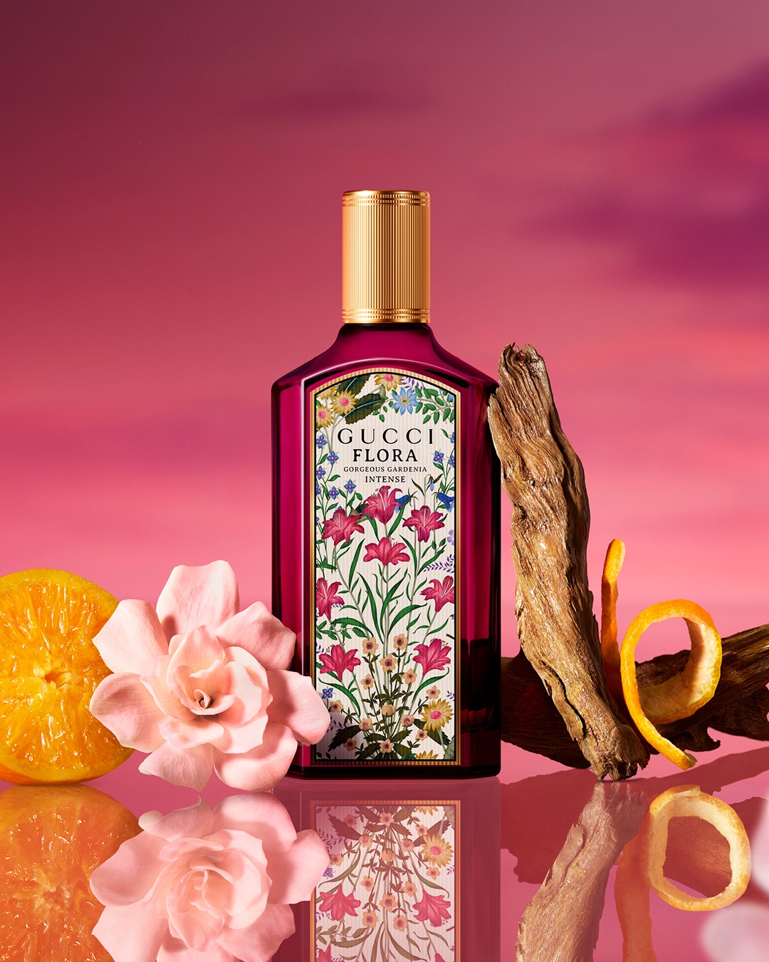 The new Eau de Parfum, Gucci Flora Gorgeous Gardenia is encased
