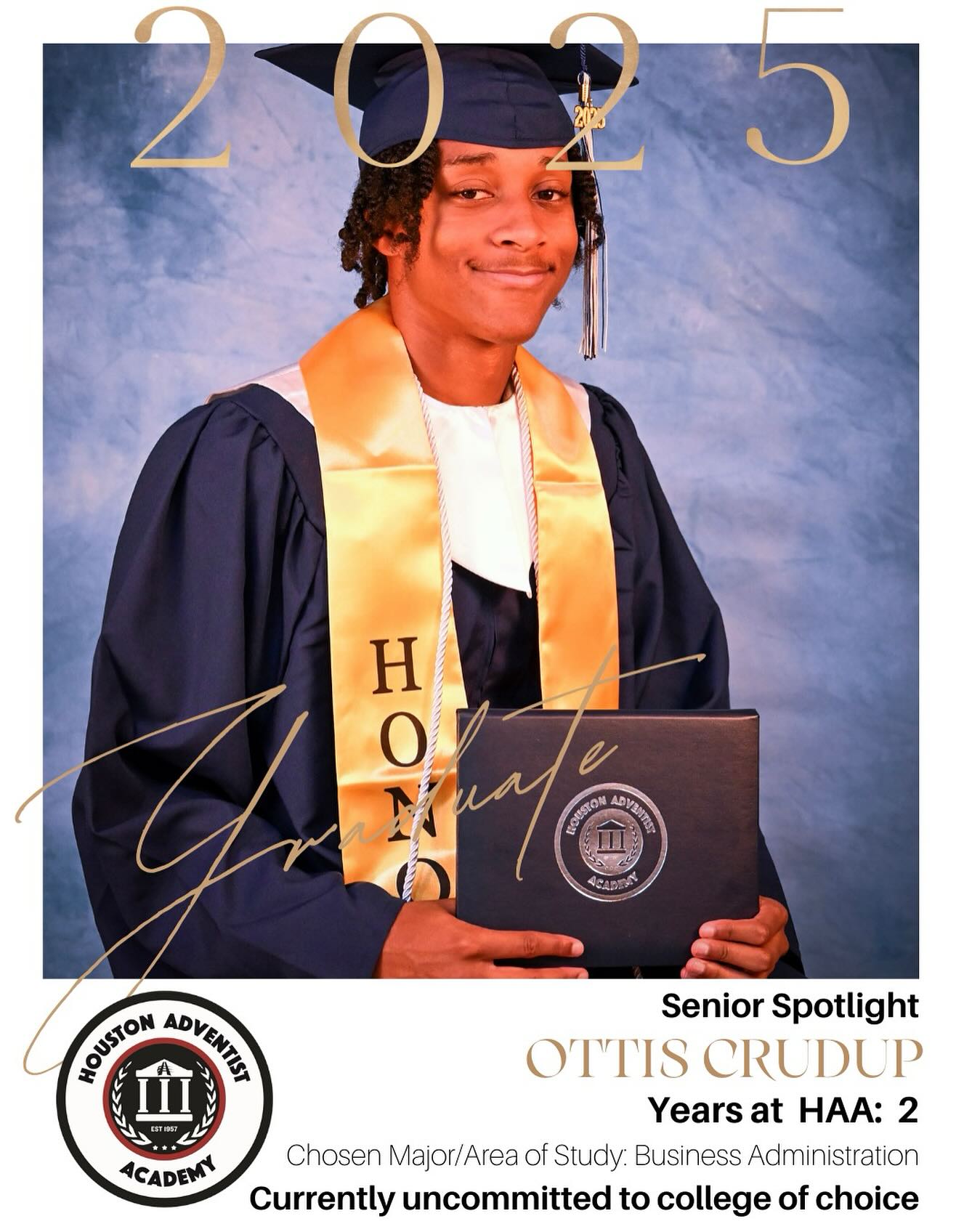 Houston - Leading up to graduation, we are honoring each of our 2025 ...