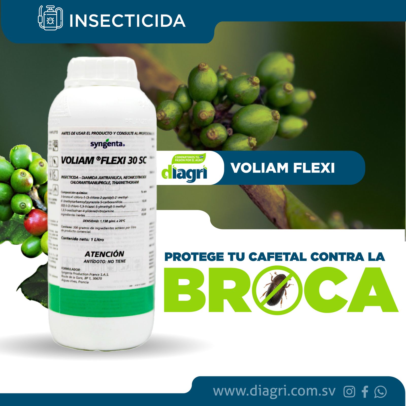 Diagri - ☕🛡️ VOLIAM FLEXI 30 SC ¡Doble acción contra la broca del café ...
