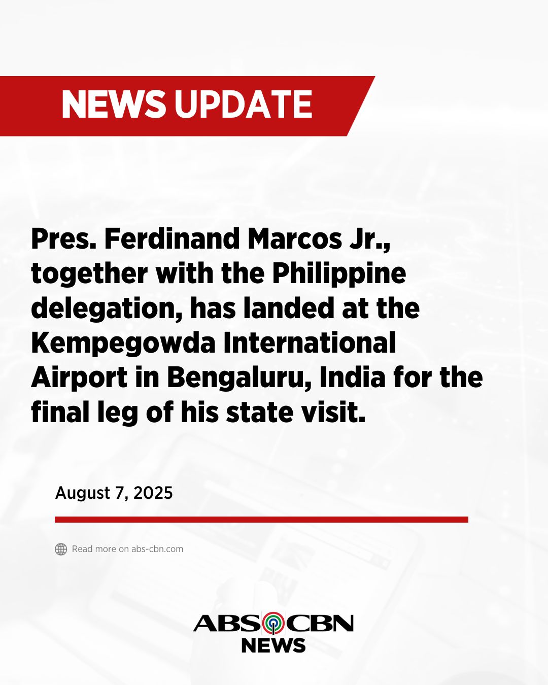 ABS-CBN News - UPDATE: President Ferdinand Marcos Jr.,... | Facebook