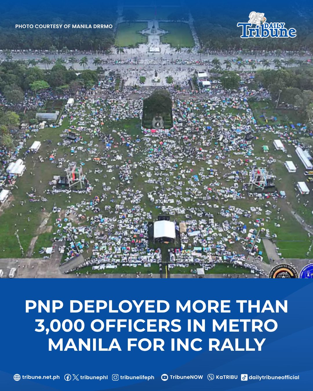 Daily - PNP ENSURES SAFETY AT INC RALLY Over 3,000 #PNP officers were ...