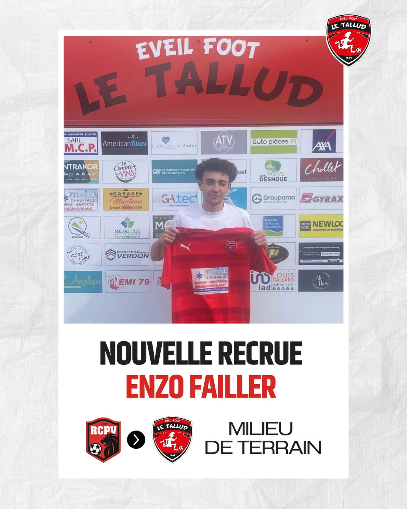 Eveil - 📣 NOUVELLE RECRUE En provenance du RCPV, où il évoluait en U17 ...