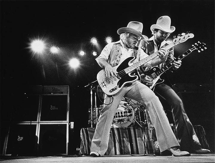 ZZ Top performing in Dallas, 1972. Photo by Jay Dickman