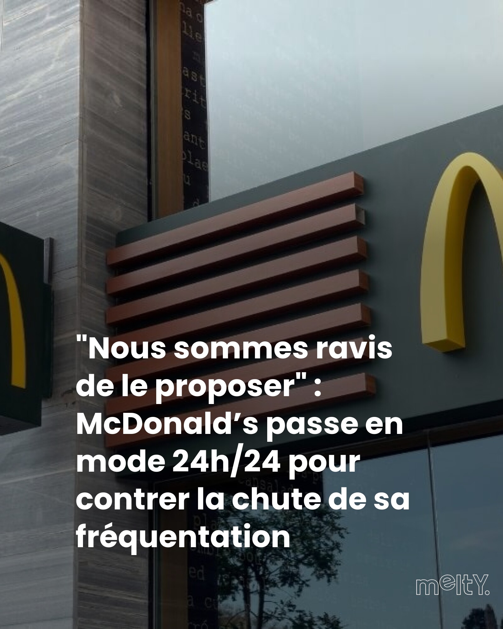Le - McDonald’s promet du nouveau, jour et nuit 🍔 👉 https://l.melty.fr ...
