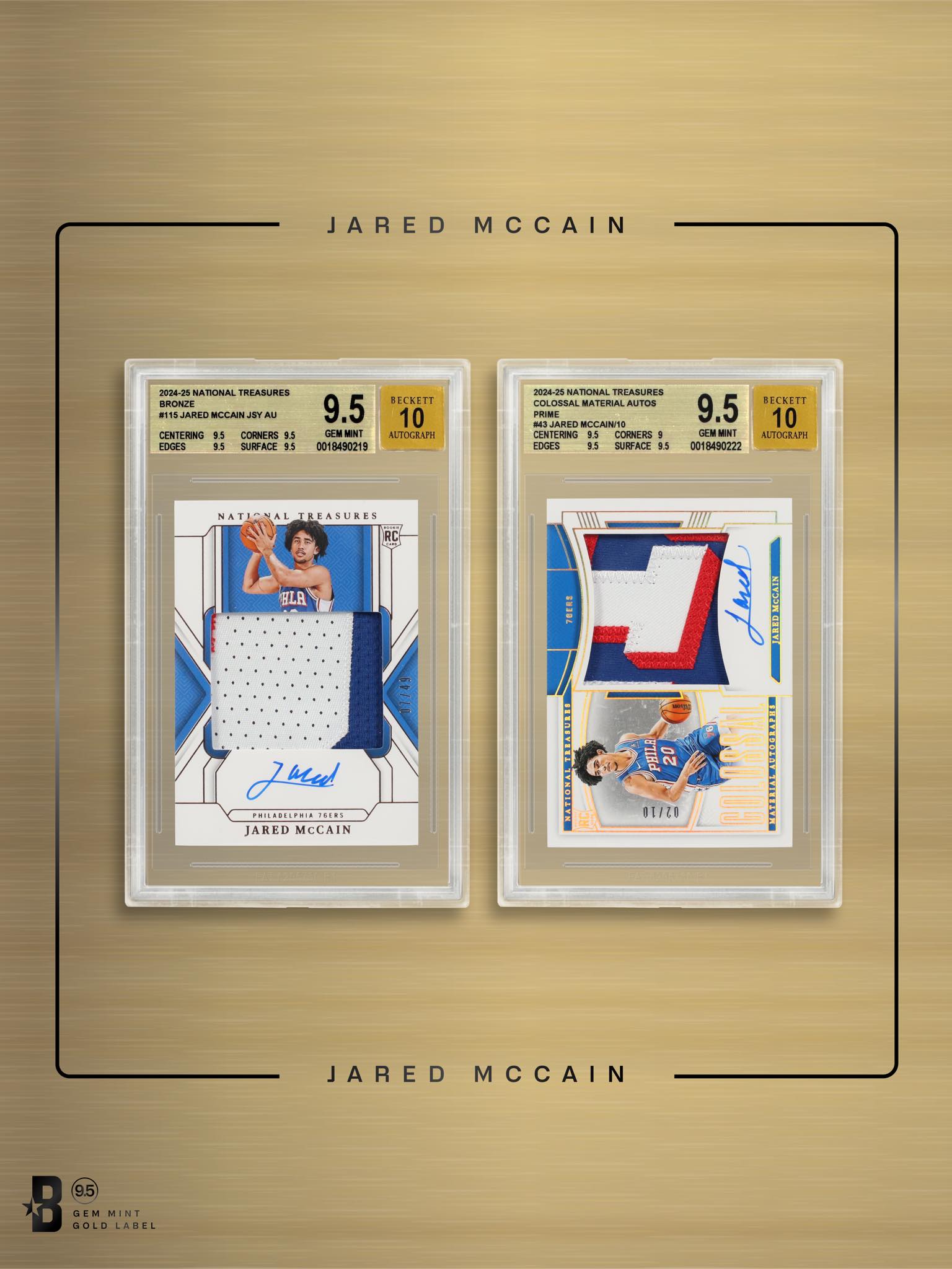 BGS Reveal: Jared McCain Bronze RPA /49 and Colossal Prime Auto 