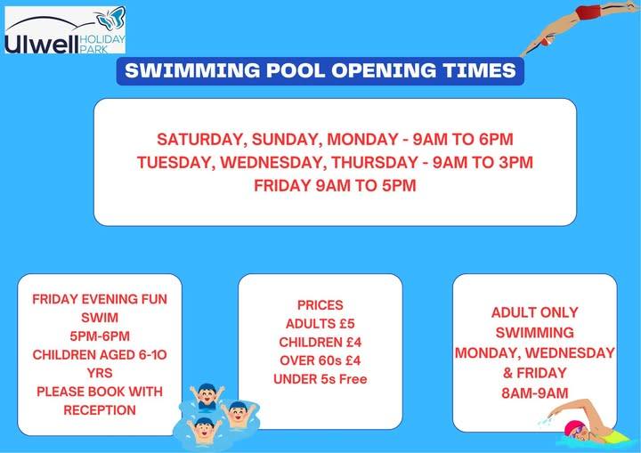 Ulwell - Pool opening times for the week ahead. Please note the pool ...