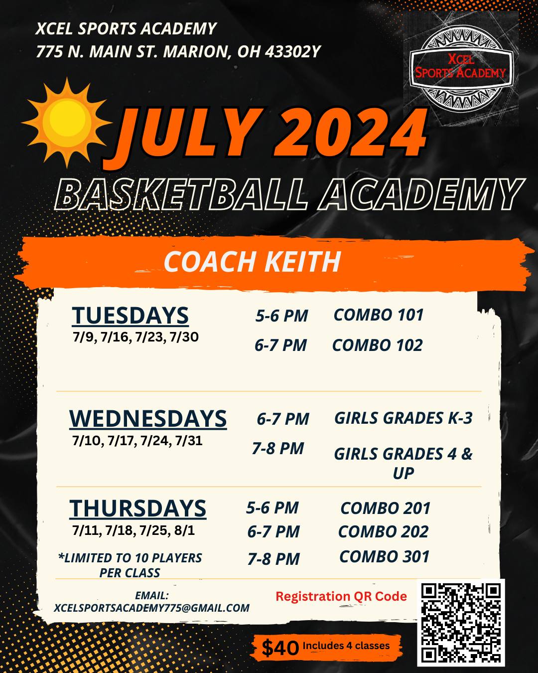 ☀️July 2024 Basketball Academy☀️... - Xcel Sports Academy