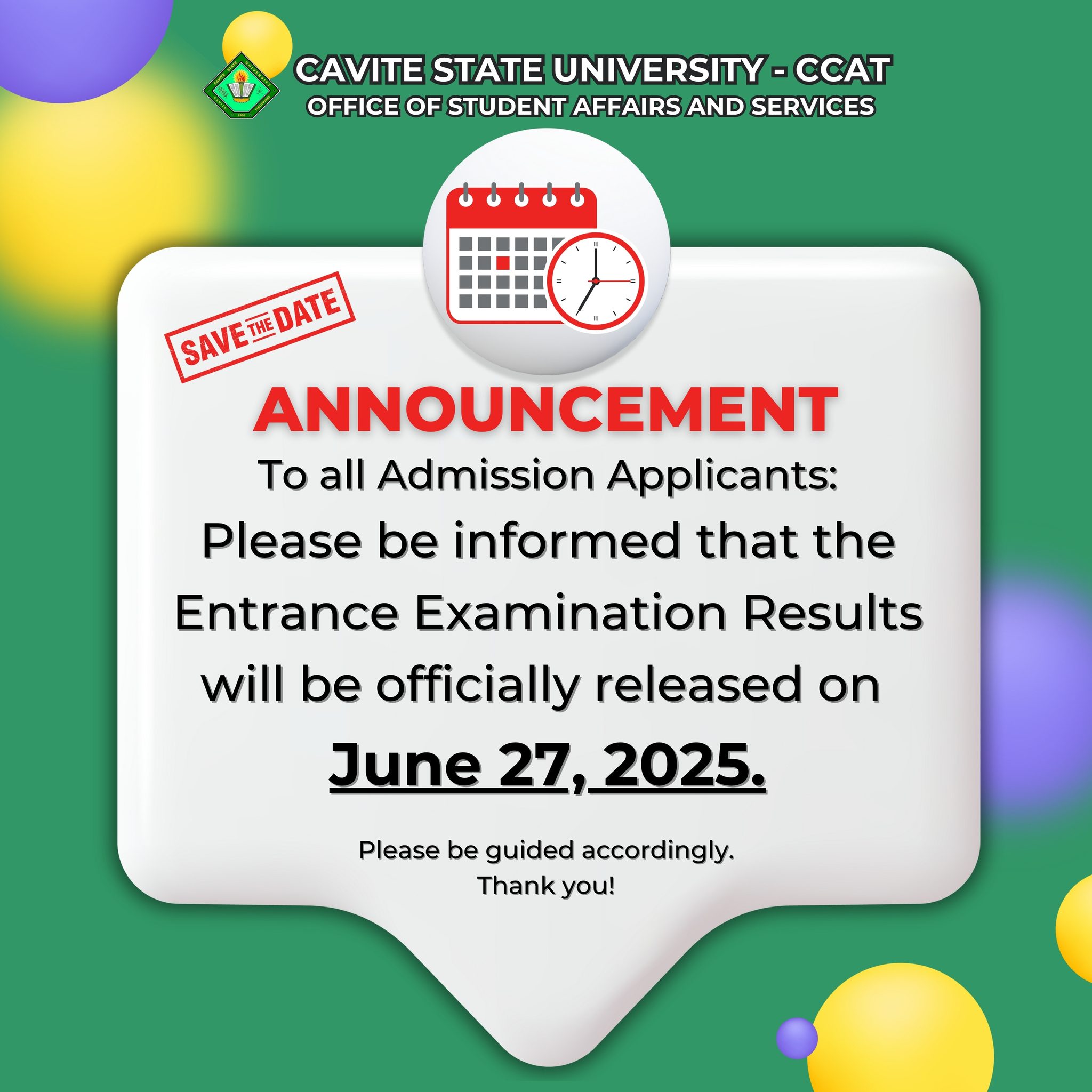 𝐀𝐍... - CvSU - CCAT Office of the Student Affairs and Services | Facebook