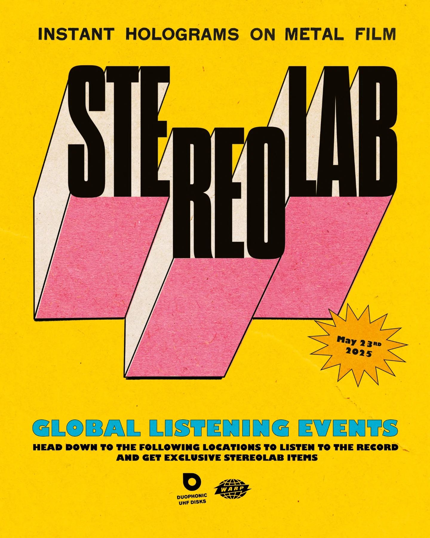 Stereolab is back!! Join us on Friday, May 23rd (release day!!) to 