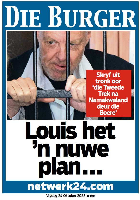 Die Burger - Een van ons plakkate vir 24 Oktober 2025.... | Facebook