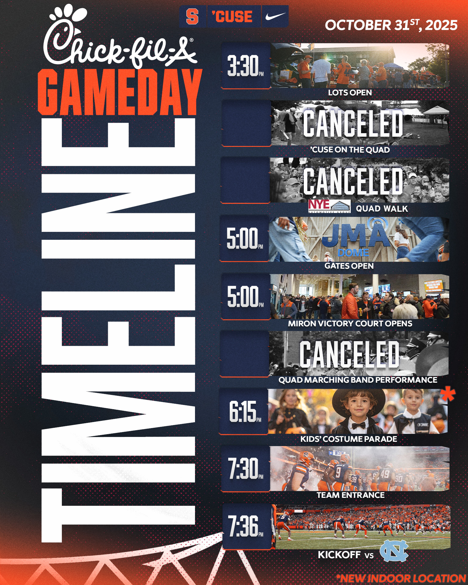Syracuse - Due to inclement weather, Syracuse Athletics is altering its ...