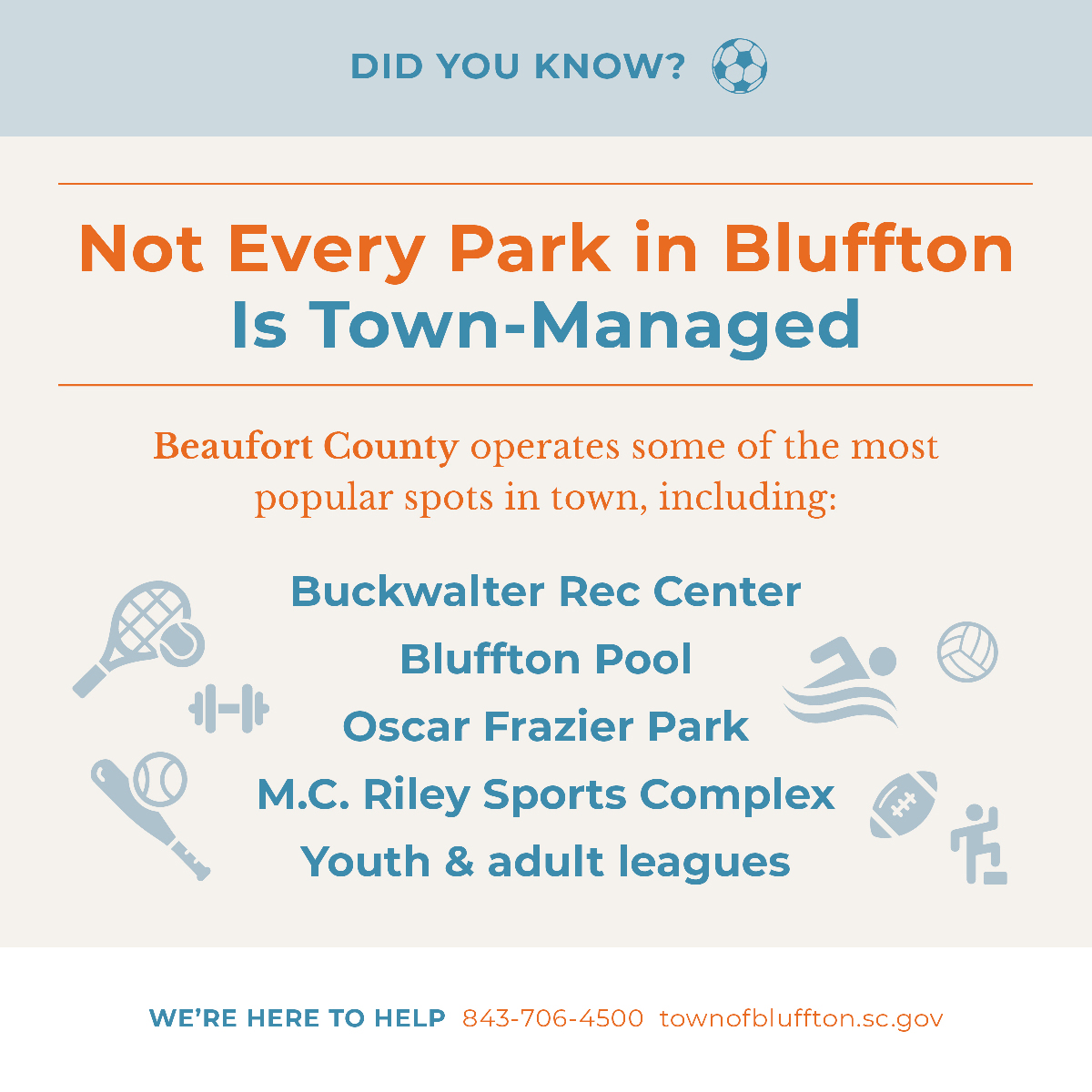 Town - 🏞️ Did You Know? Not every park or rec facility in Bluffton is ...