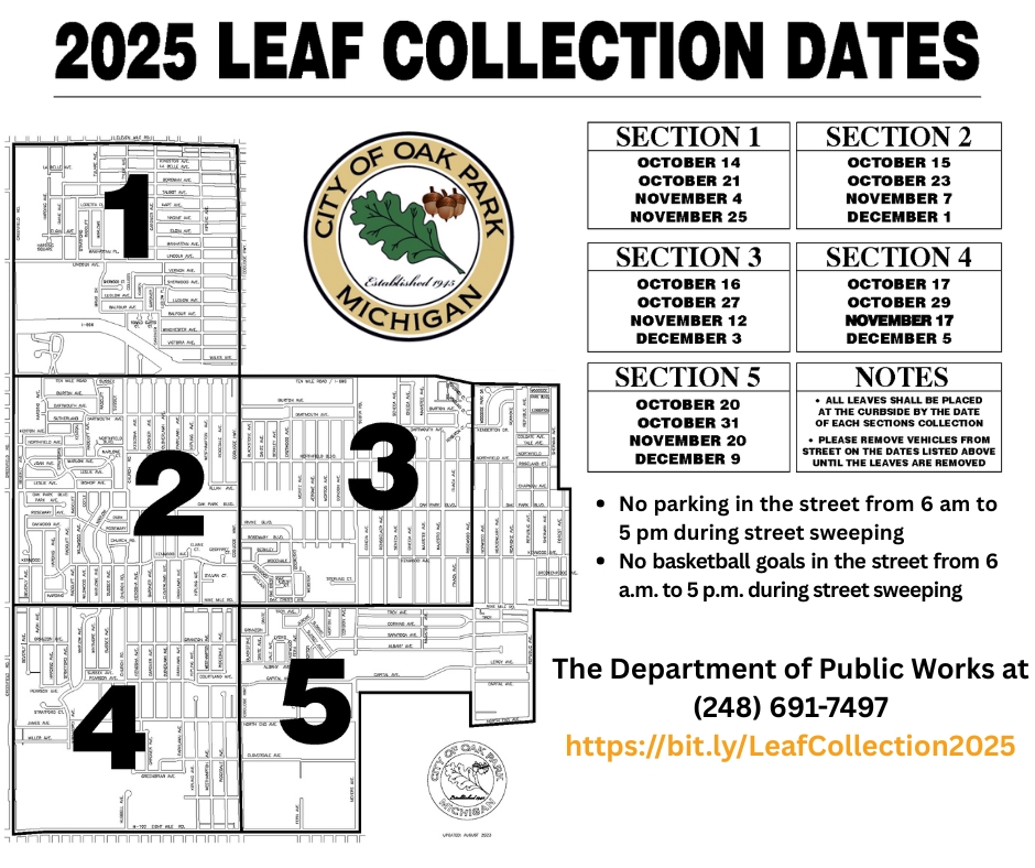 City - 2025 Leaf Collection Begins Today🍂🍂🍂 The Department of Public ...