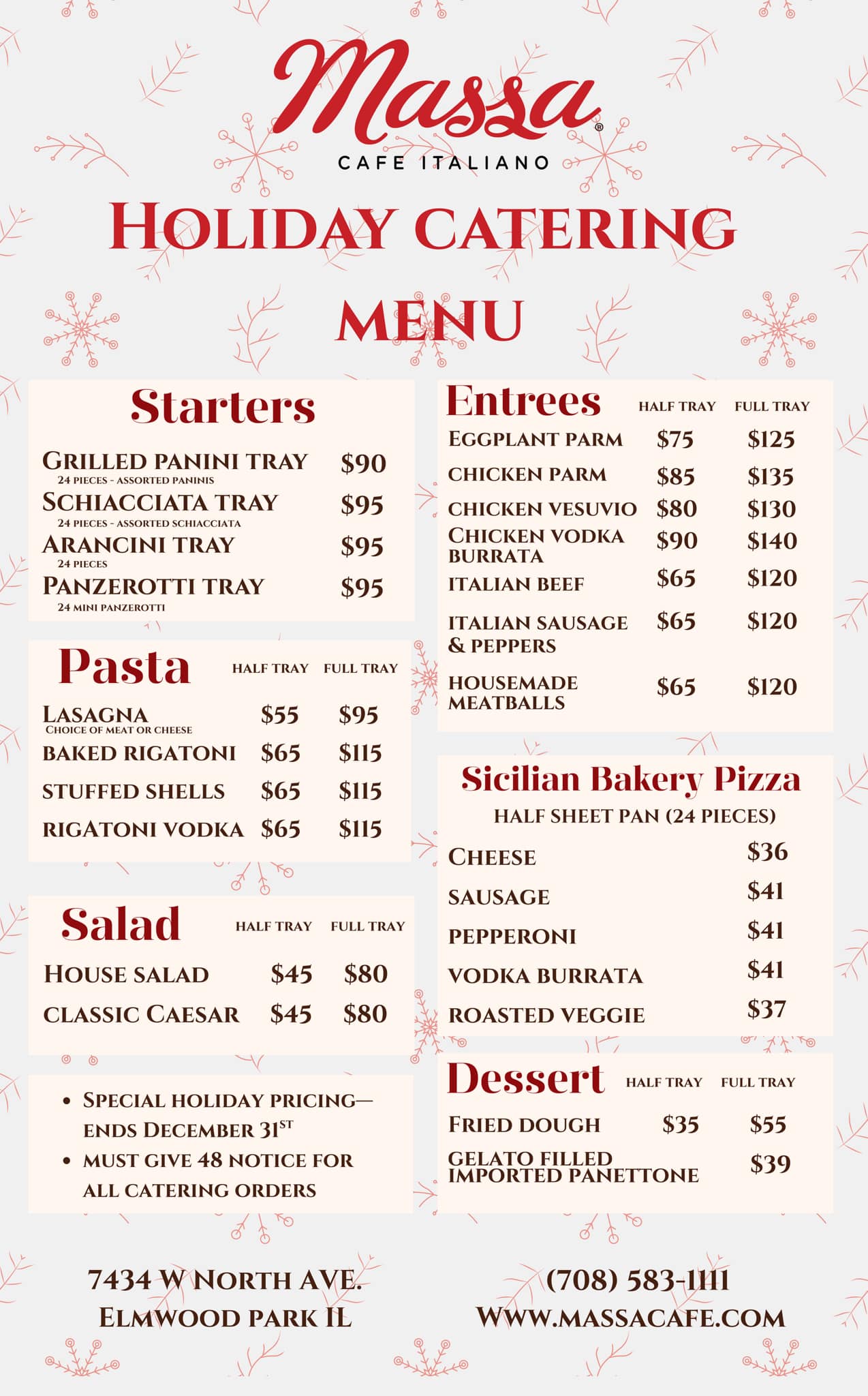 Massa Cafe Italiano | Elmwood Park IL