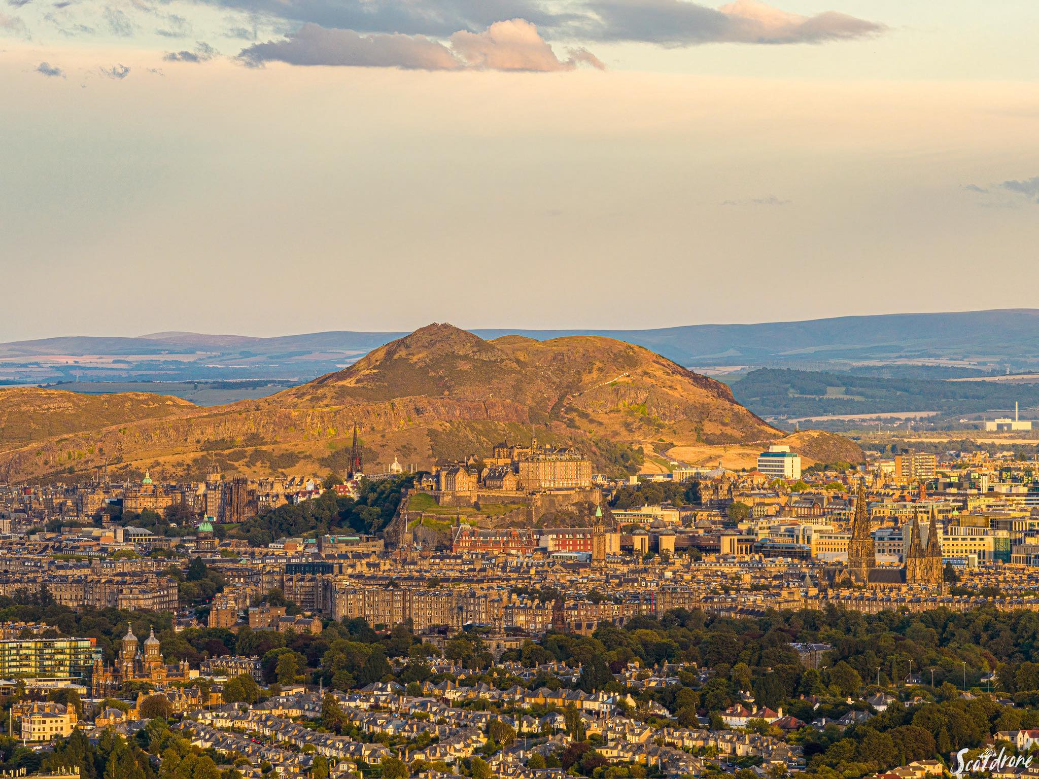 Scotdrone - A wider angle version of my previous shot of Edinburgh ...