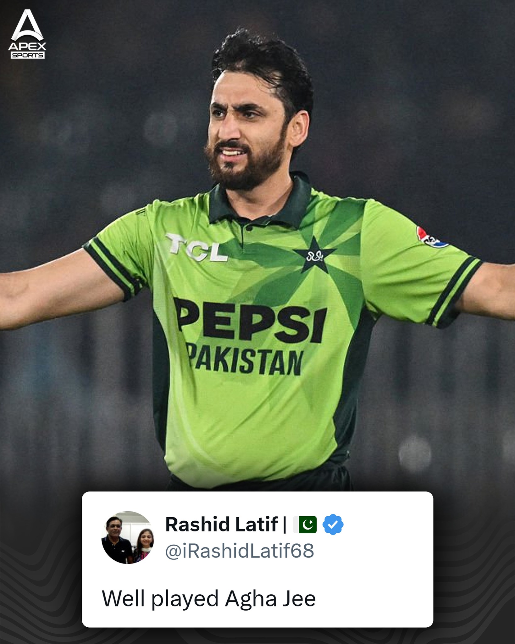 Apex - Rashid Latif praised Salman Ali Agha! #salmanaliagha # ...