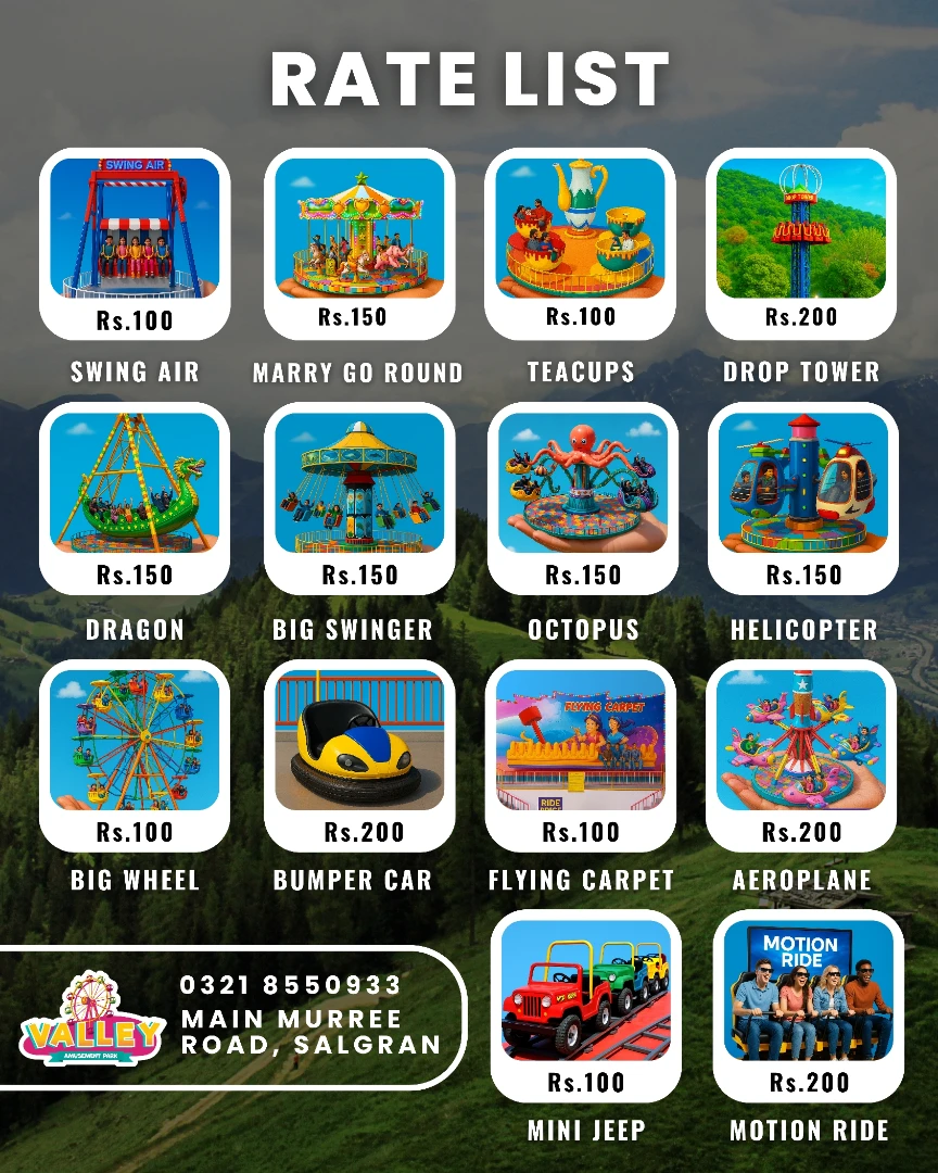 Valley - 🎟️ Valley Amusement Park – Ride Rate List! Fun for every ...