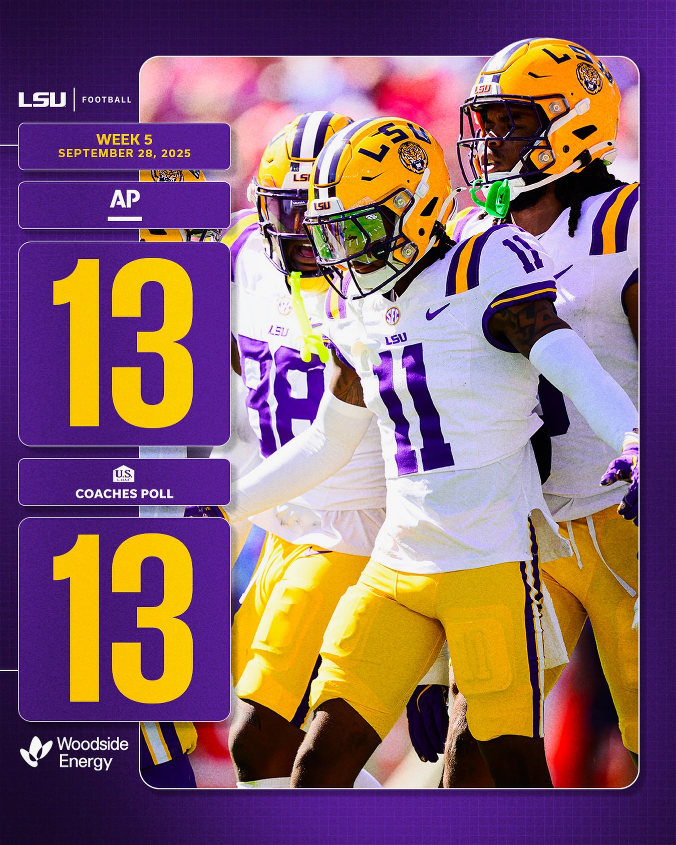 LSU Football - Tigers in the Rankings - Week 5 | Facebook