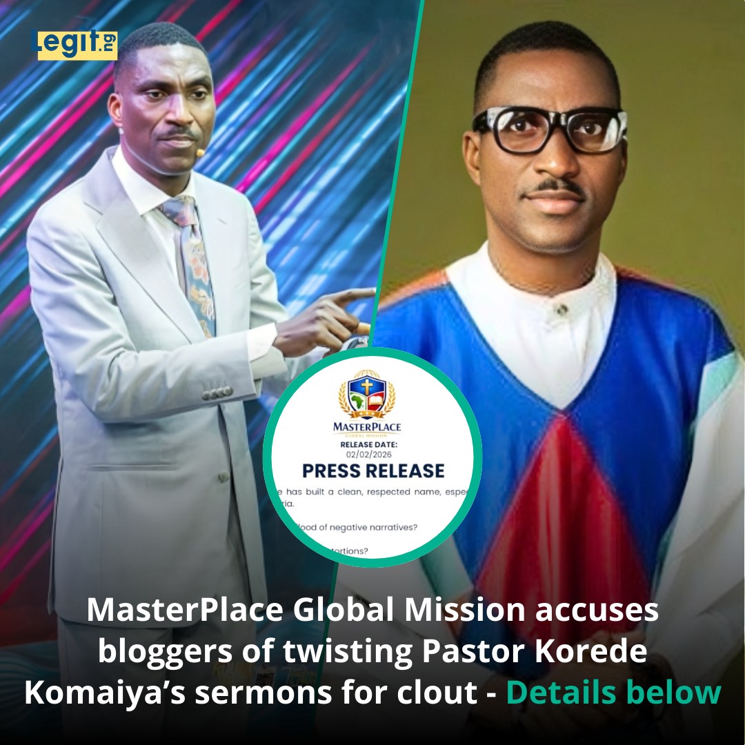 Legit.ng - MasterPlace Global Mission accused bloggers of... | Facebook