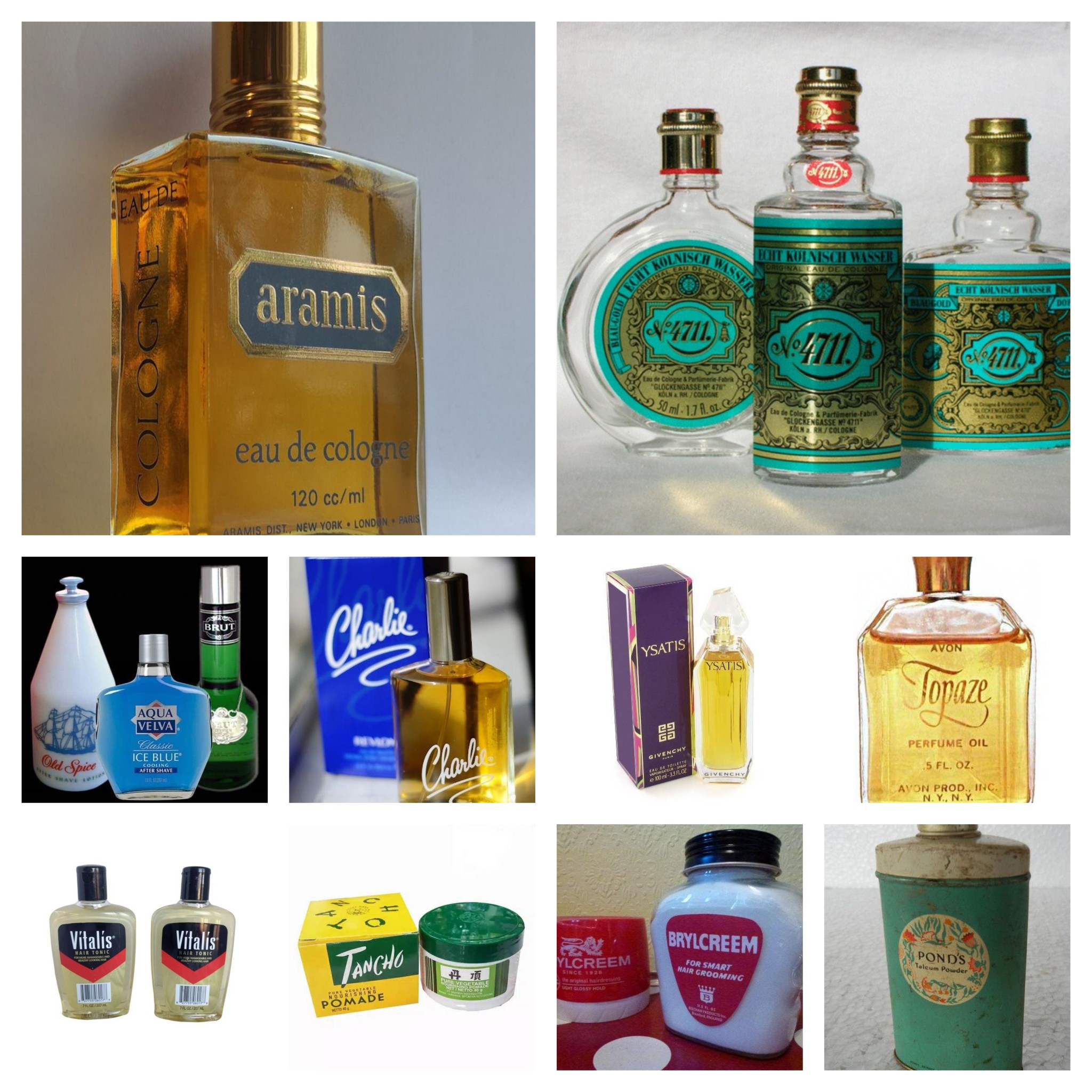 Old school Colonge Perfumes Hair cream tonic and body powder