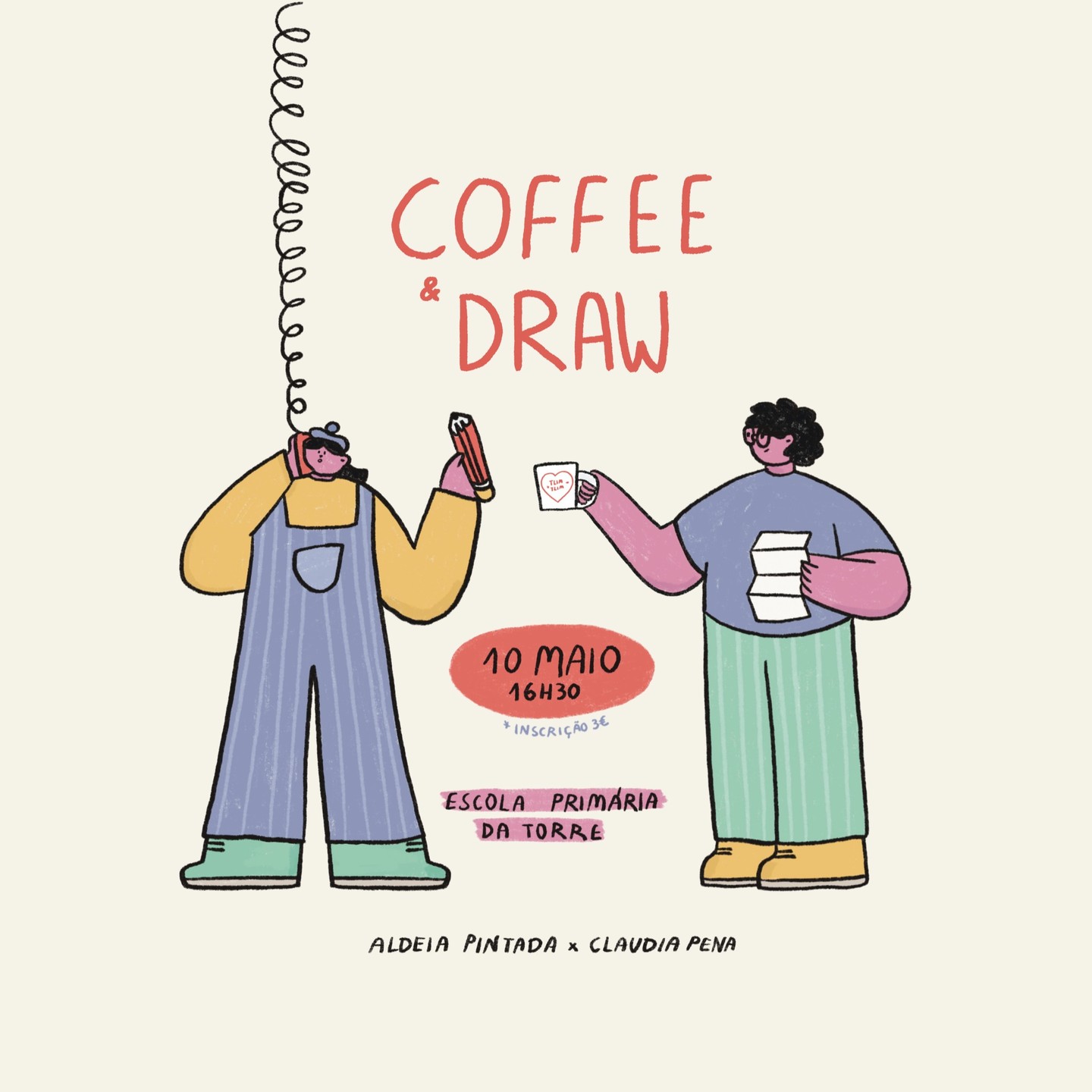Aldeia - Dia 10 de maio há COFFEE & DRAW 🖍 O espaço da antiga Escola ...