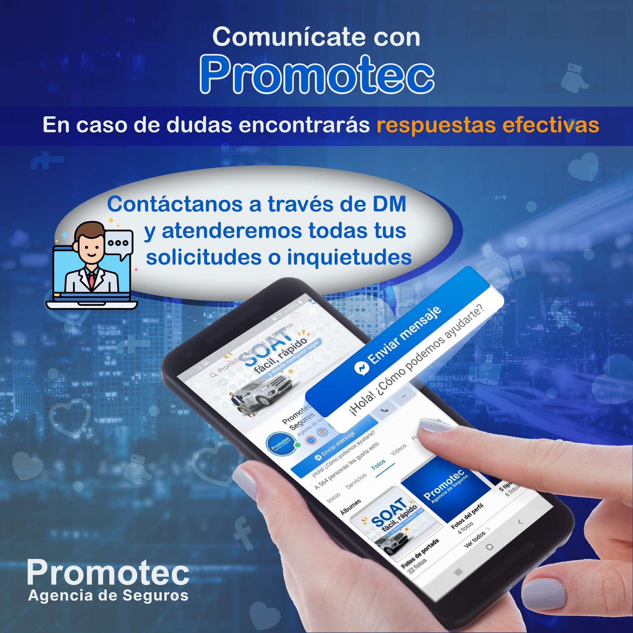 Recuerda que nos puedes... - Promotec Agencia de Seguros