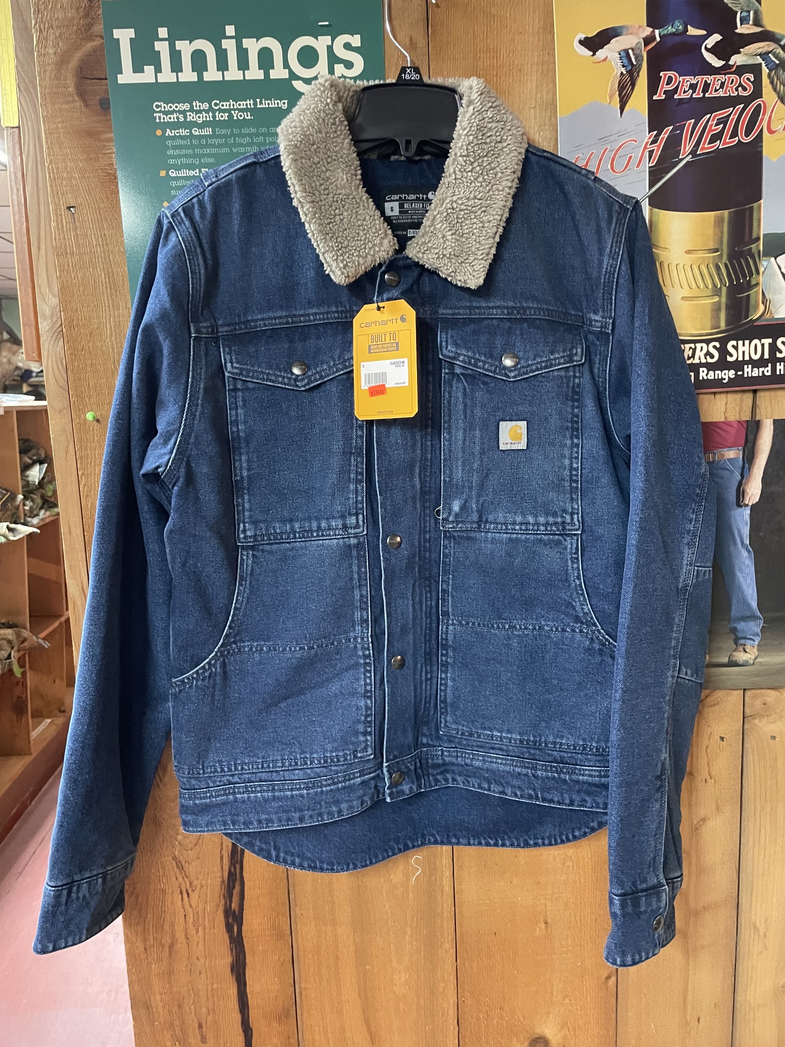 CARHARTT Relaxed Fit Denim Sherpa Lined Jacket $129.95