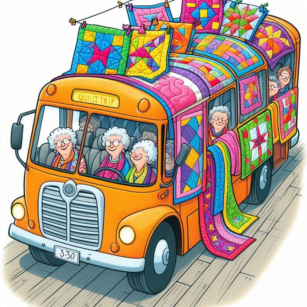 Wisconsin State Quilt Shop Hop Section 7 Bus