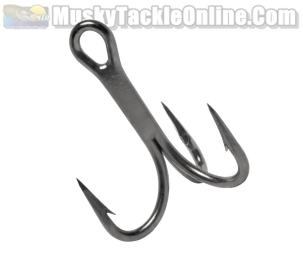 50 Pack - VMC #2/0-9626BN 4X-Strong Treble Hook - Black Nickel - O