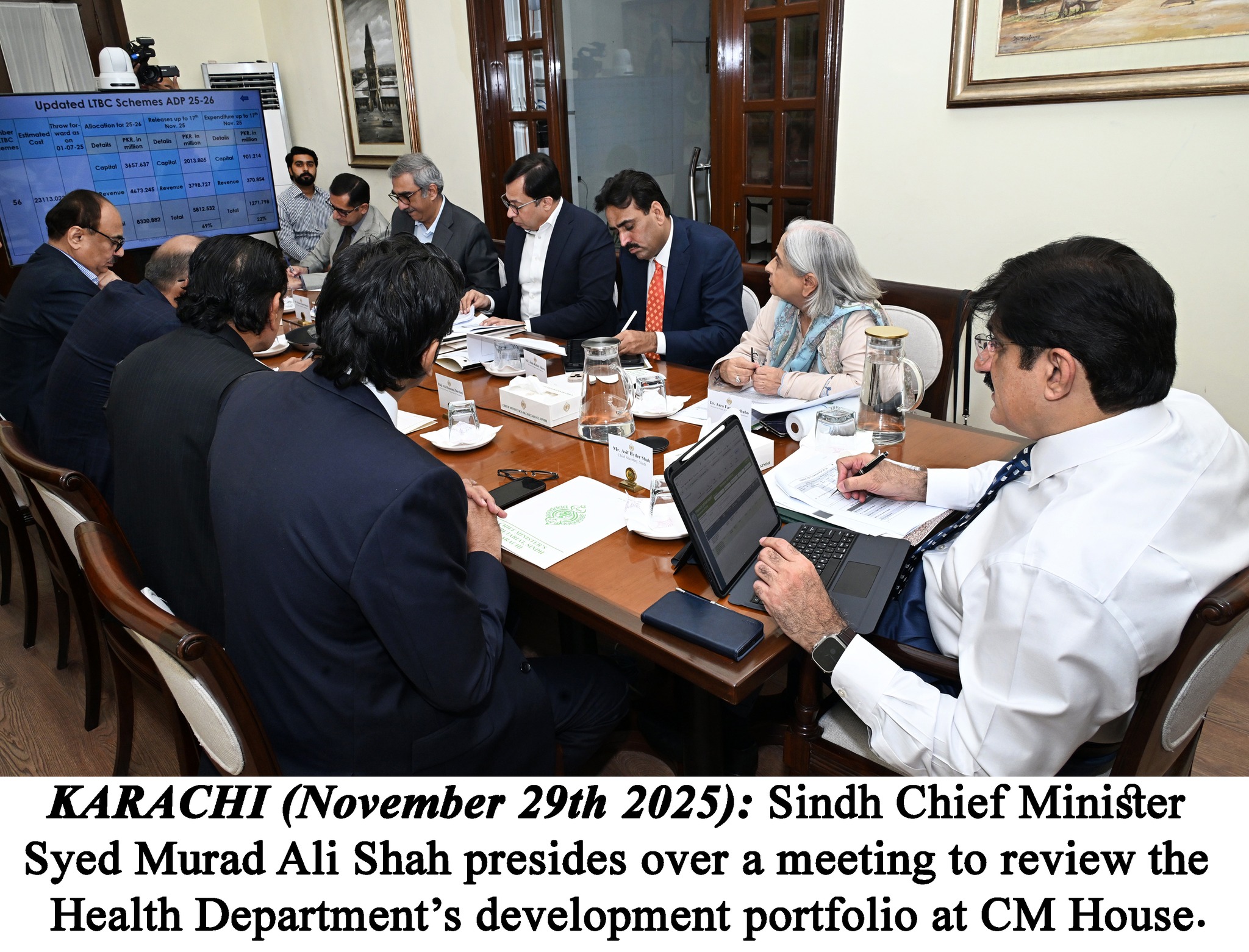 Sindh - KARACHI (November 29th 2025): Sindh Chief Minister Syed Murad ...