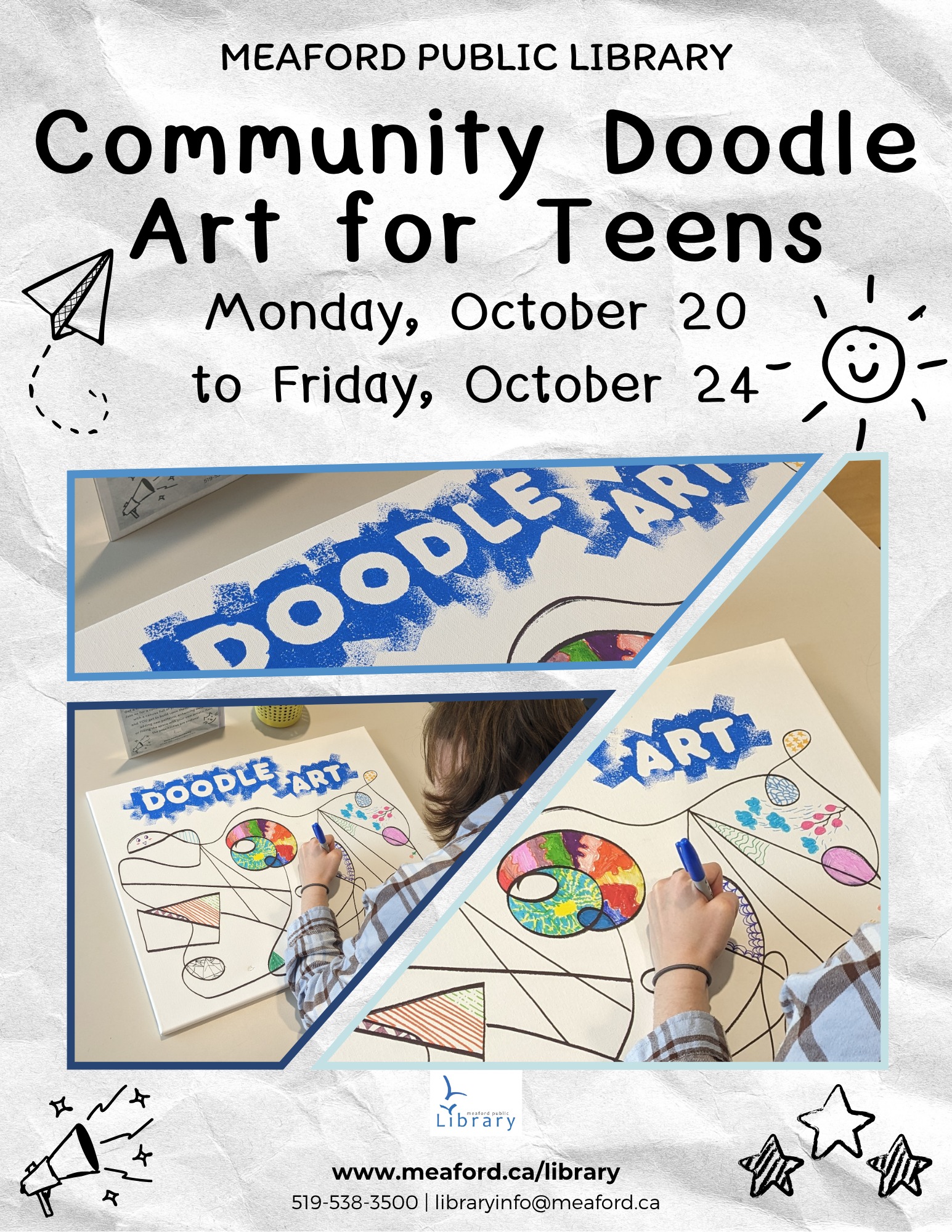 Meaford - Community Doodle Art for Teens 🧡 ️🎧🎨 Last day to participate ...