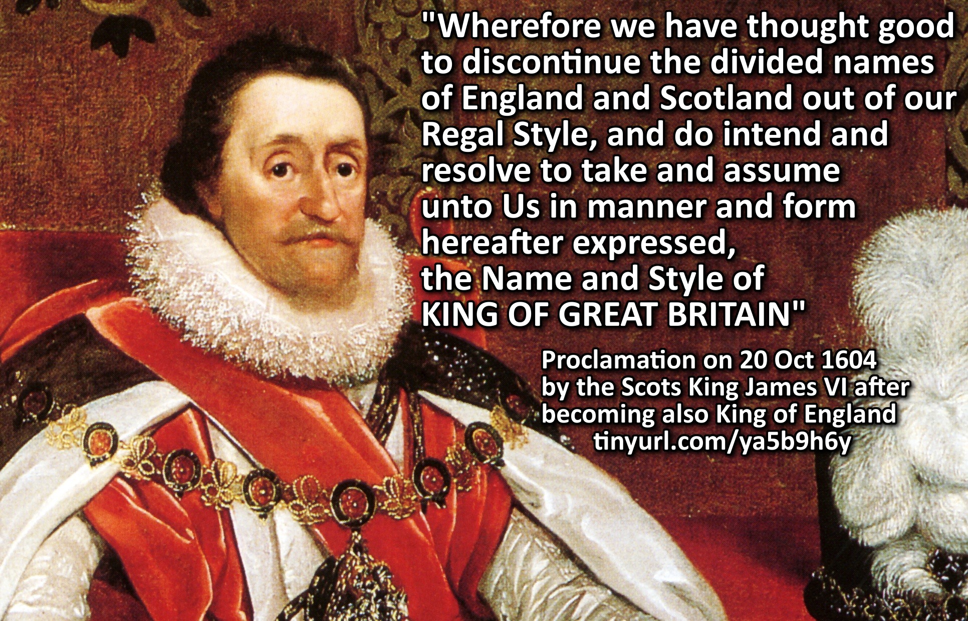 ? On this day - 24th March 1603 ? . ? The Union of the Crowns 